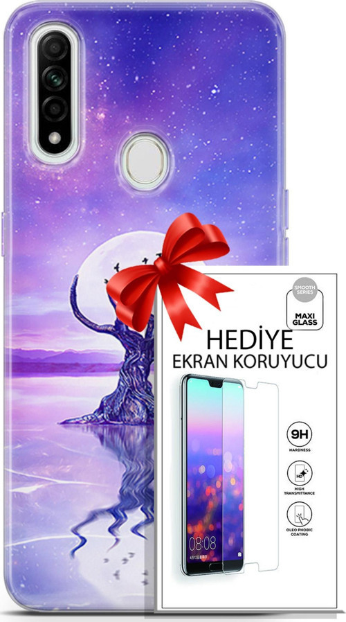 Oppo A31 Kılıf Orijinal Seri Neo 30 Carnage Kenarları Şeffaf Kapak Ve Ekran Koruyucu