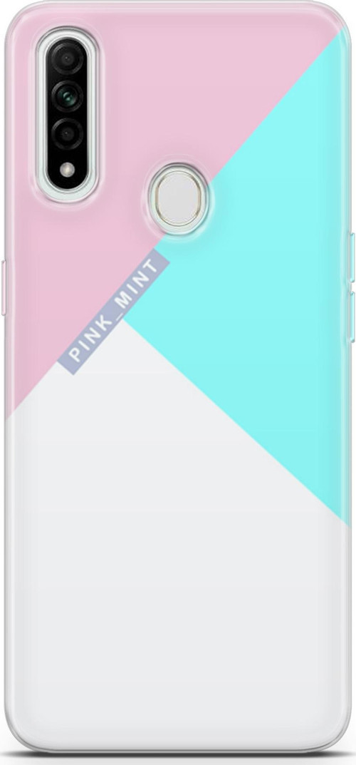 Oppo A31 Kılıf Orijinal Seri Typo 08 Pink Mint Baskılı Kılıf