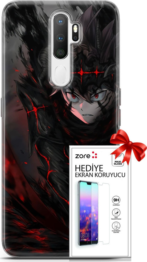 Oppo A5 2020 Kılıf Orijinal Seri Supers 14 Asta Devil Anime Cover Kılıf + Ön Ekran Koruyucu