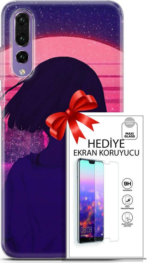 Huawei P20 Pro Kılıf Orijinal Seri Neo 12 Blak Panther Tasarım Kılıf + Ekran Koruyucu