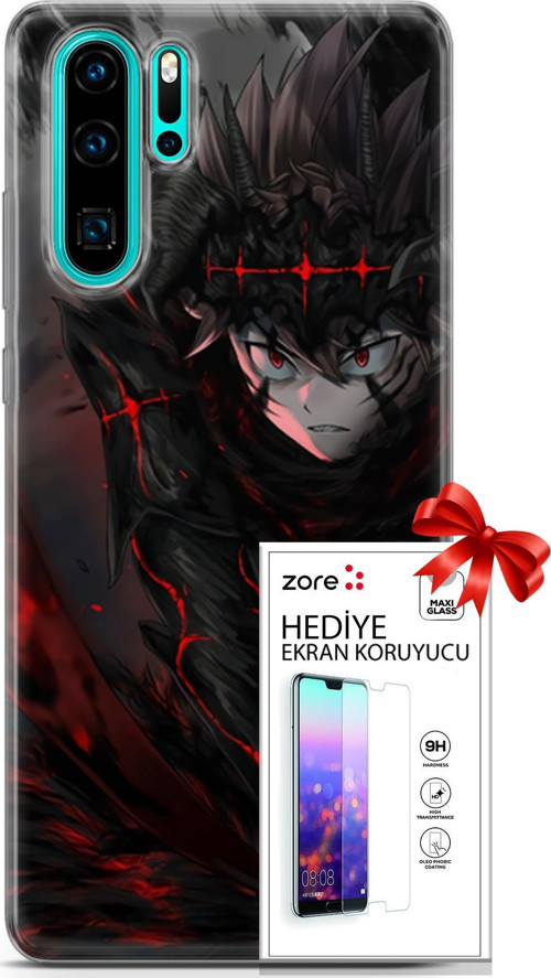 Huawei P30 Pro Kılıf Orijinal Seri Supers 14 Asta Devil Anime Cover Kılıf + Ön Ekran Koruyucu
