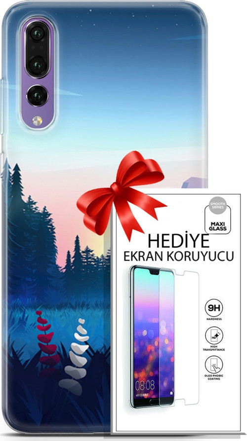 Huawei P20 Pro Kılıf Orijinal Seri Neo 11 Batgirl 4K Baskılı Kılıf + Ekran Koruyucu Full Korumake