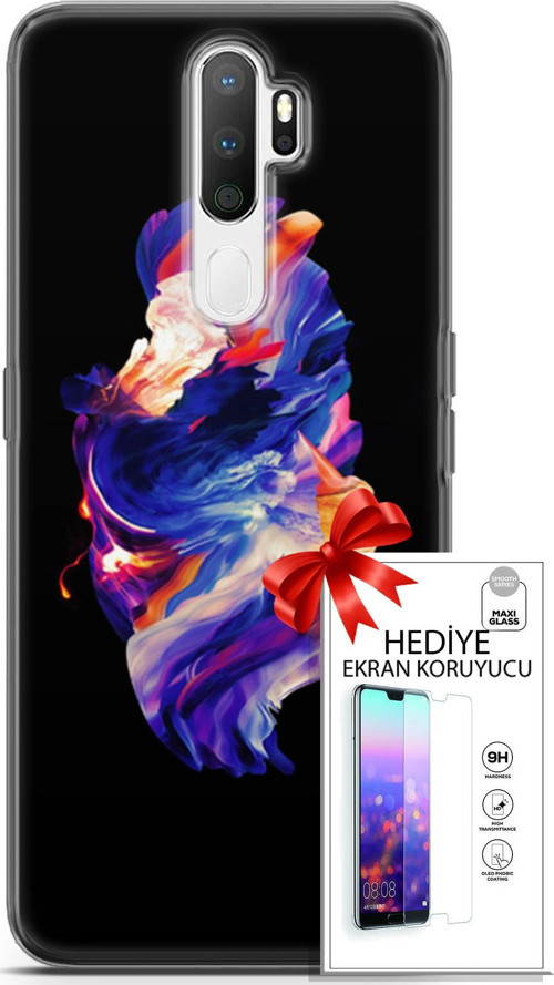Oppo A5 2020 Kılıf Orijinal Seri Cardano 12 Wallpapaer Tasarım Kılıf + Ekran Koruyucu