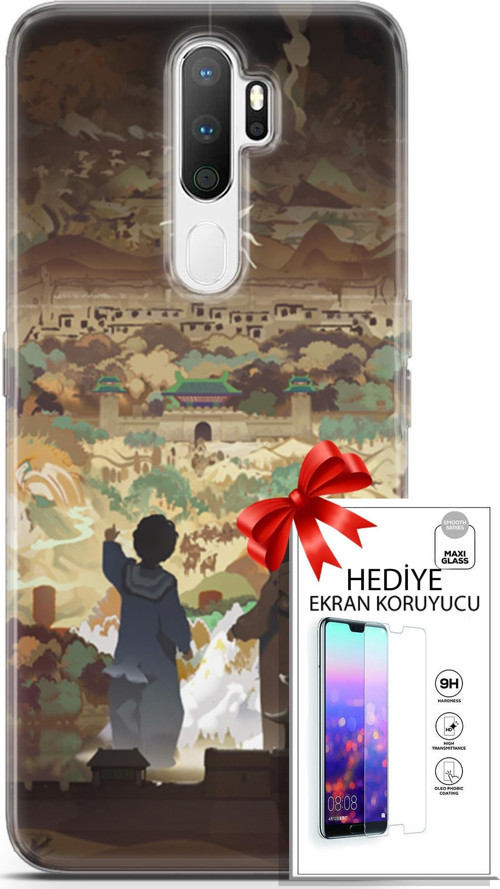 Oppo A5 2020 Kılıf Orijinal Seri Cardano 26 Kanatlı At Soft Kapak + Ekran Koruyucu