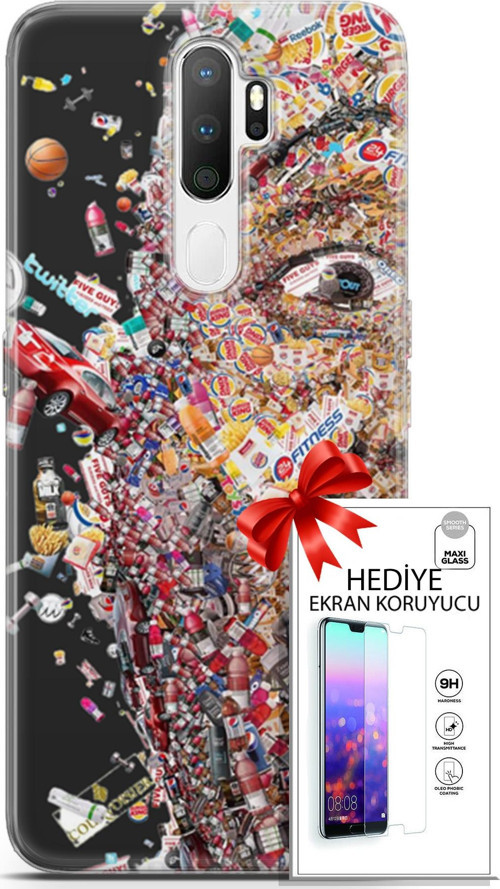 Oppo A5 2020 Kılıf Orijinal Seri Cardano 09 Fitness Uv Kılıf Ve Ekran Koruyucu