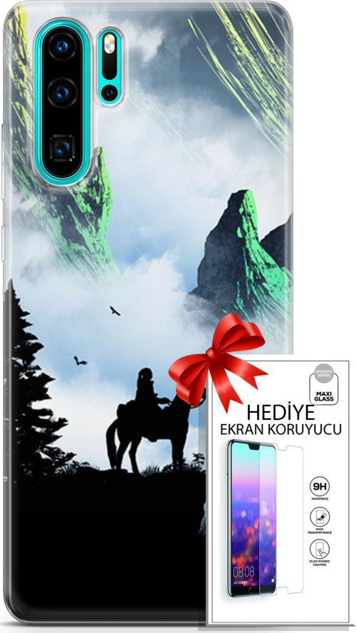 Huawei P30 Pro Kılıf Orijinal Seri Algorand 25 Atlı Soyulmayan Kılıf + Ekran Koruyucu Full Koruma