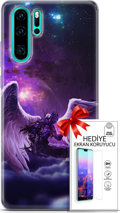 Huawei P30 Pro Kılıf Orijinal Seri Cardano 23 Melek Telefon Kabı Ve Ekran Koruyucu