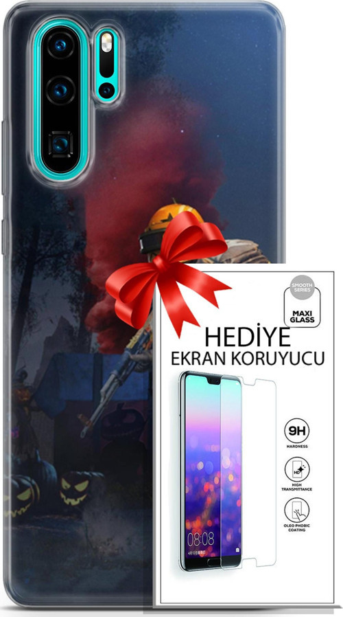 Huawei P30 Pro Kılıf Orijinal Seri Pubg 25 Çatışma Soyulmayan Kılıf + Ekran Koruyucu Full Korumak