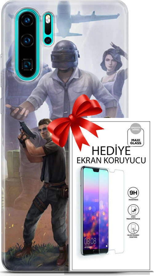 Huawei P30 Pro Kılıf Orijinal Seri Pubg 09 Carlo Uv Kılıf Ve Ekran Koruyucu