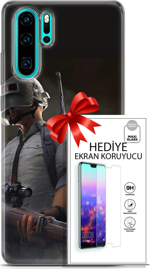 Huawei P30 Pro Kılıf Orijinal Seri Pubg 02 Battlegrounds Kapak Ve Ekran Koruyucu