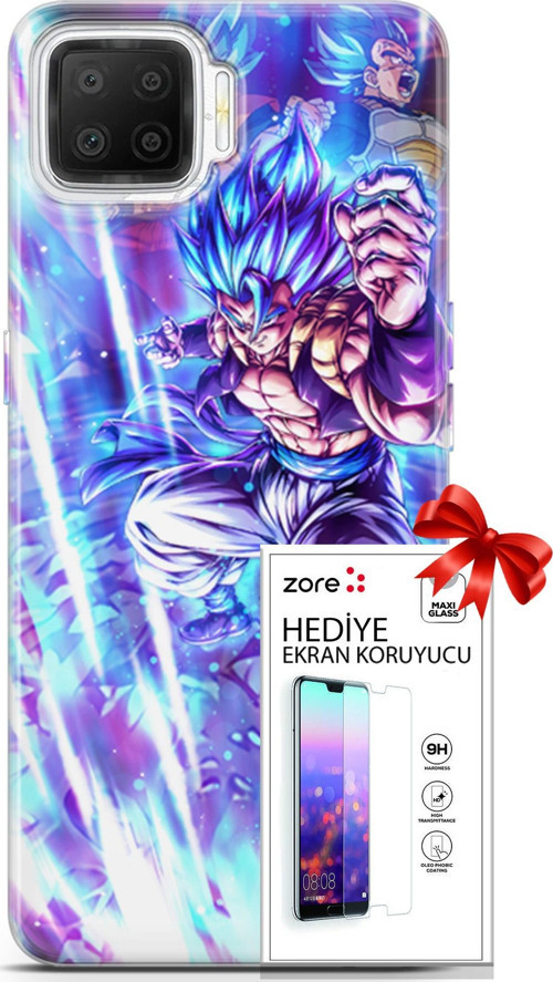 Oppo A73 Kılıf Orijinal Seri Supers 17 Dragon Gogeta Anime Yumuşak Kılıf + Ekran Koruyucu