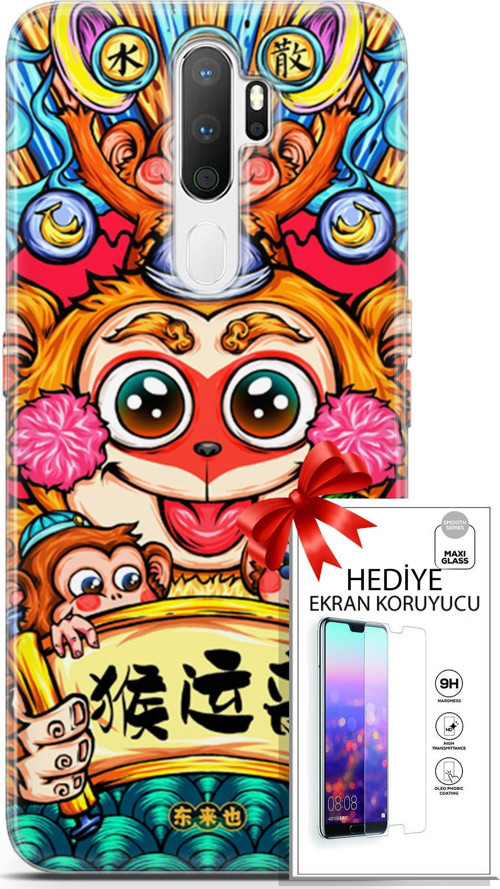 Oppo A5 2020 Kılıf Orijinal Seri Bounce 22 Glen Hunt Kap + Ekran Koruyucu