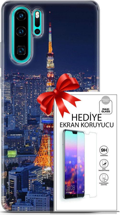 Huawei P30 Pro Kılıf Orijinal Seri Fantasy 02 Eyfel Kapak Ve Ekran Koruyucu
