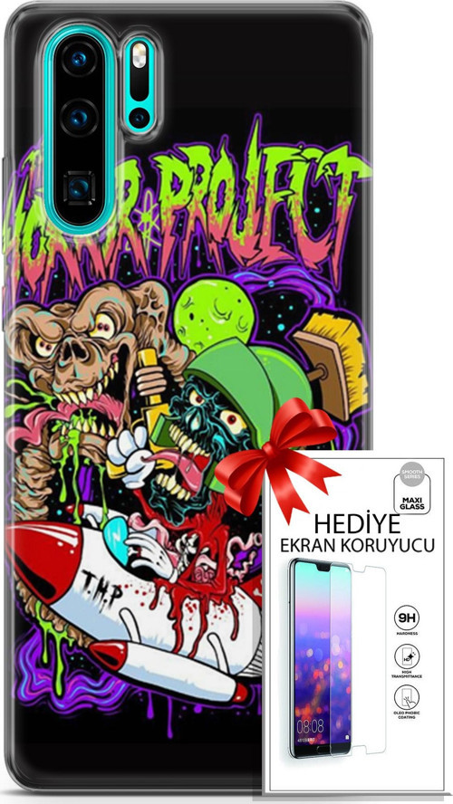 Huawei P30 Pro Kılıf Orijinal Seri Bounce 09 Catherine Saunders Uv Kılıf Ve Ekran Koruyucu