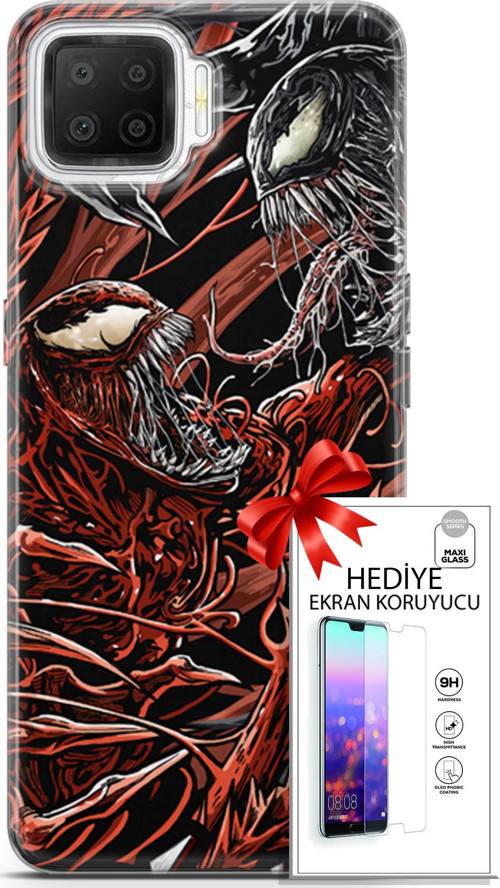 Oppo A73 Kılıf Orijinal Seri Cardano 21 Stranger Darbe Önleyici Kapak + Ön Ekran Koruyucu