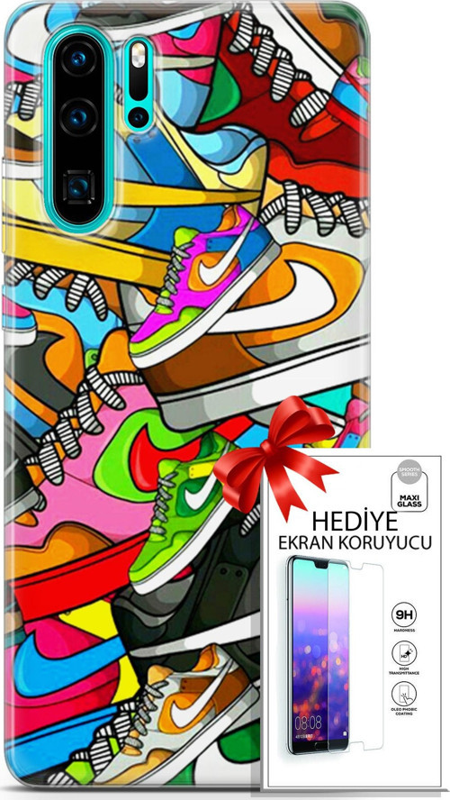 Huawei P30 Pro Kılıf Orijinal Seri Bounce 25 Jess Dawson Soyulmayan Kılıf + Ekran Koruyucu Full Koruma