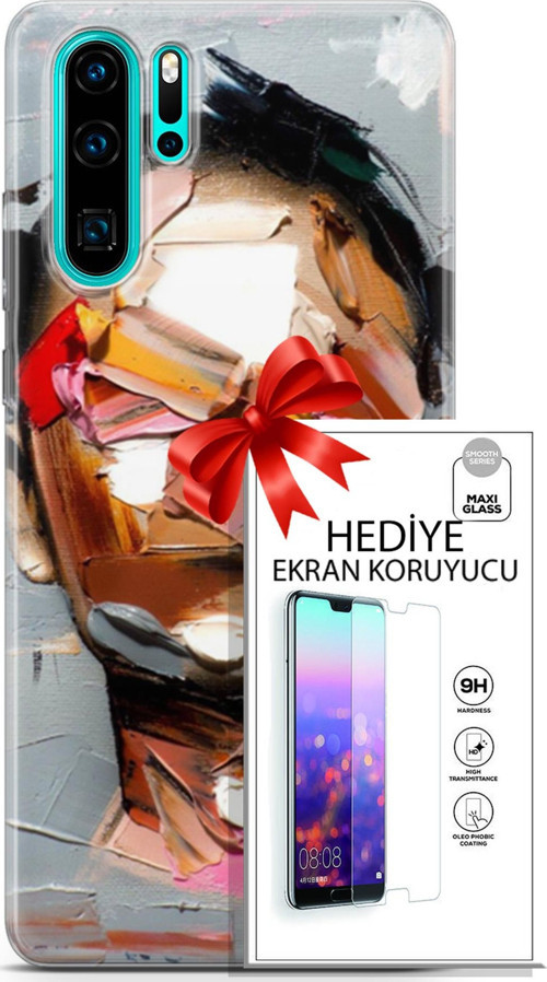 Huawei P30 Pro Kılıf Orijinal Seri Soul 01 Suratsız Telefon Kılıfı + Ekran Koruyucu