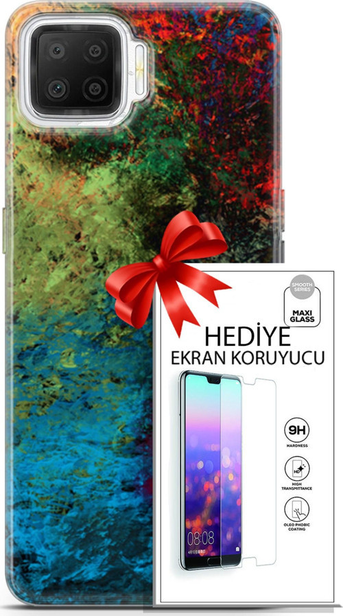 Oppo A73 Kılıf Orijinal Seri Nature 16 Tuval Hediyelik Kılıf Ve Ekran Koruyucu