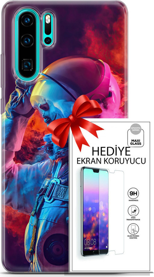 Huawei P30 Pro Kılıf Orijinal Seri Neo 18 Spider Man Noir Parlak Kılıf + Ekran Koruyucu Full Koruma