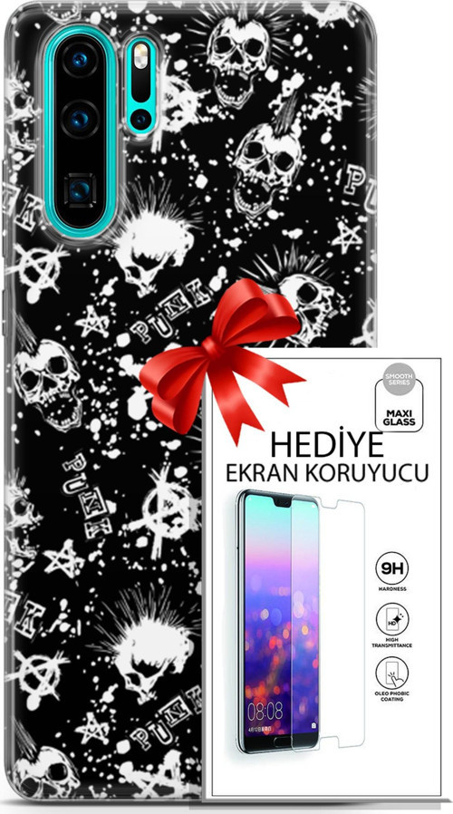 Huawei P30 Pro Kılıf Orijinal Seri Punky 23 Çarşı Punk Telefon Kabı Ve Ekran Koruyucu
