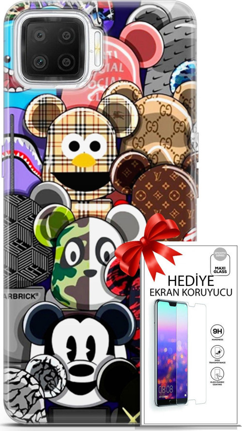 Oppo A73 Kılıf Orijinal Seri Bounce 14 Ana Lowe Cover Kılıf + Ön Ekran Koruyucu
