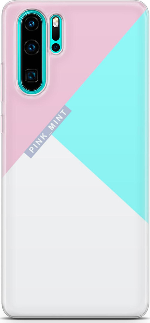 Huawei P30 Pro Kılıf Orijinal Seri Typo 08 Pink Mint Baskılı Kılıf