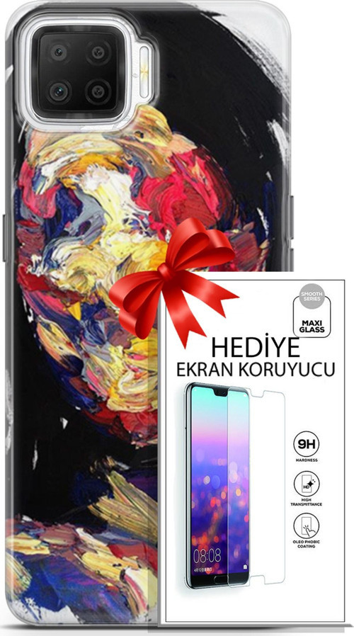 Oppo A73 Kılıf Orijinal Seri Soul 16 Karışık Çok Renkli Hediyelik Kılıf Ve Ekran Koruyucu