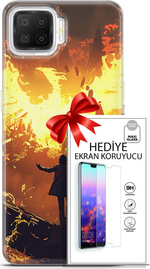 Oppo A73 Kılıf Orijinal Seri Neo 13 Mor Panter Fortnite Case Kapak Ekran Koruyucu