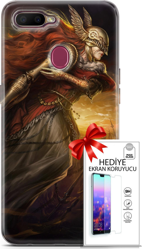 Oppo Ax7 Kılıf Orijinal Seri Cardano 29 Şövalye Leke Tutmaz Kapak + Ekran Koruyucu