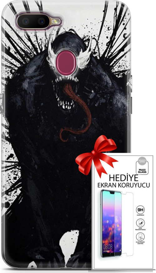 Oppo Ax7 Kılıf Orijinal Seri Cardano 20 Canavar Renkli Kılıf Ekran Koruyucu