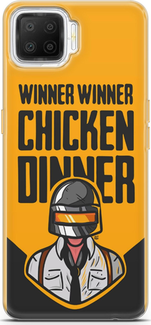 Oppo A73 Kılıf Orijinal Seri Typo 17 Winner Chicken Dinner Yumuşak Kılıf