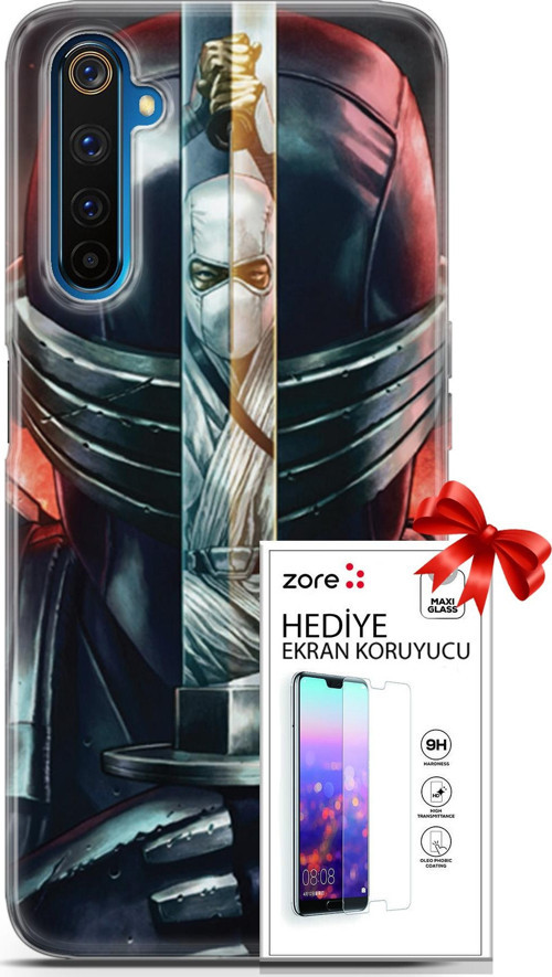 Realme 6 Pro Kılıf Orijinal Seri Supers 08 Snake Eyes Baskılı Kılıf + Ekran Koruyucu