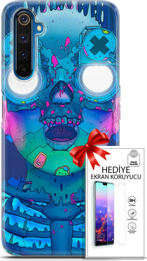 Realme 6 Pro Kılıf Orijinal Seri Algorand 14 Robotika Cover Kılıf + Ön Ekran Koruyucu