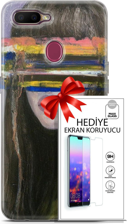 Oppo Ax7 Kılıf Orijinal Seri Soul 21 Gözü Maskeli Darbe Önleyici Kapak + Ön Ekran Koruyucu