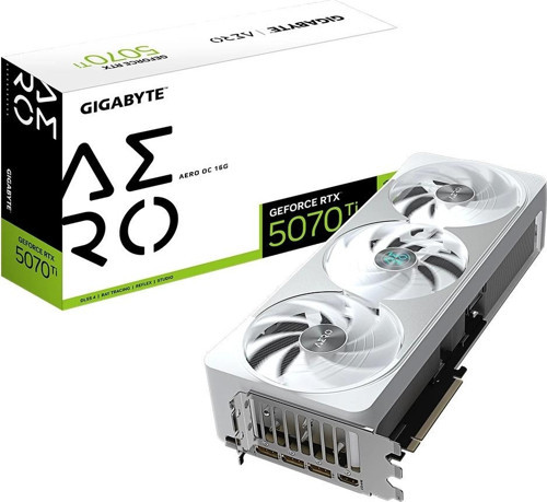 GeForce RTX 5070 Ti AERO OC 16GB DLSS 4 256 Bit GDDR7 Beyaz Ekran Kartı