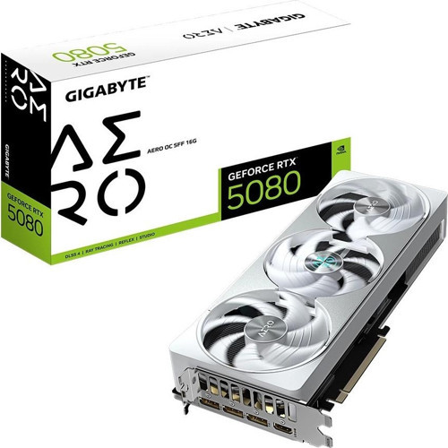 GeForce RTX 5080 AERO OC SFF 16GB DLSS 4 256 Bit GDDR7 Beyaz Ekran Kartı