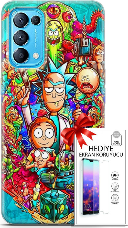 Oppo Reno 5 Pro Kılıf Orijinal Seri Bounce 03 Hattie May Arka Kapak + Ekran Koruyucu
