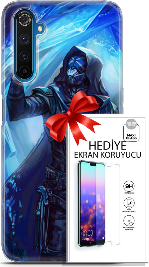 Realme 6 Pro Kılıf Orijinal Seri Pubg 13 Maskeli Case Kapak Ekran Koruyucu
