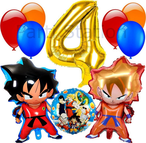 Anime Dragon Ball 4 Yaş Balon Set Vegeta Ve Son Goku Balon Dragon Ball Konsept Doğum Günü Balon Set
