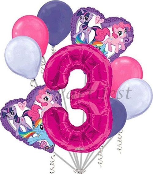 My Little Ponny Balon Set My Little Ponny Folyo Balon Set Konsept Doğum Günü Set 3 Yaş Balon