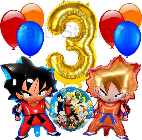Anime Dragon Ball 3 Yaş Balon Set Vegeta Ve Son Goku Balon Dragon Ball Konsept Doğum Günü Balon Set
