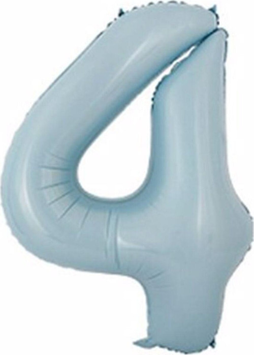 Rakam Folyo Balon Bebek Mavisi Mavi 4 Yaş Balon 76 Cm Sayı Balon Uçan Balon Helyum Balon