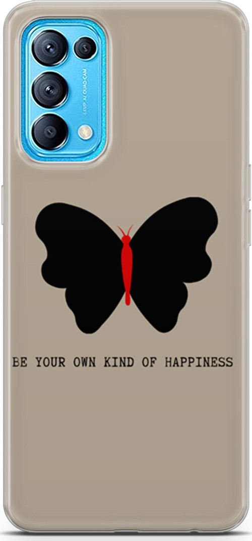 Oppo Reno 5 Pro Kılıf Orijinal Seri Typo 21 Be Your Own Kind…. Darbe Önleyici Kapak