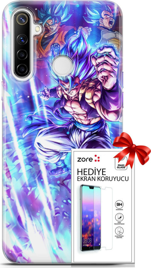 Realme 6İ Kılıf Orijinal Seri Supers 17 Dragon Gogeta Anime Yumuşak Kılıf + Ekran Koruyucu