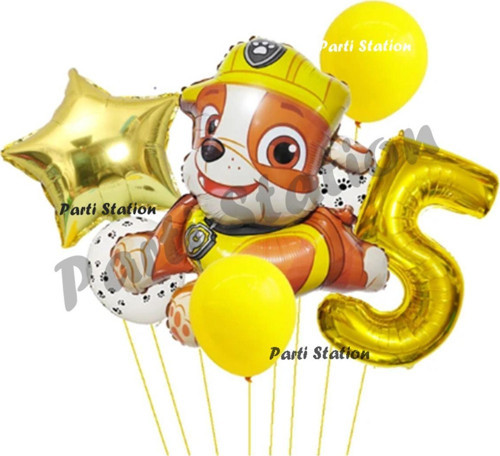 Paw Patrol Balon Set 5 Yaş Paw Petrol Rubble Doğum Günü Parti Folyo Balon Seti