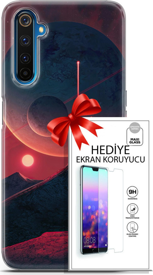 Realme 6 Pro Kılıf Orijinal Seri Neo 19 Iron Man Tam Koruma Kılıf + Ekran Koruyucu