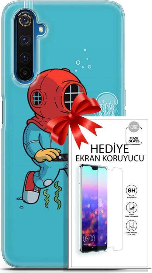 Realme 6 Pro Kılıf Orijinal Seri Neo 08 Batman Dc Baskılı Kılıf + Ekran Koruyucu