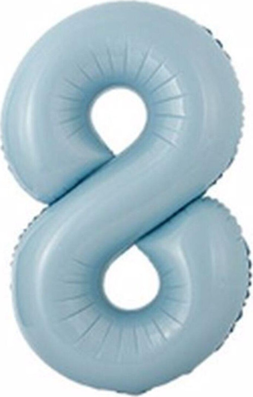 Rakam Folyo Balon Bebek Mavisi Mavi 8 Yaş Balon 76 Cm Sayı Balon Uçan Balon Helyum Balon