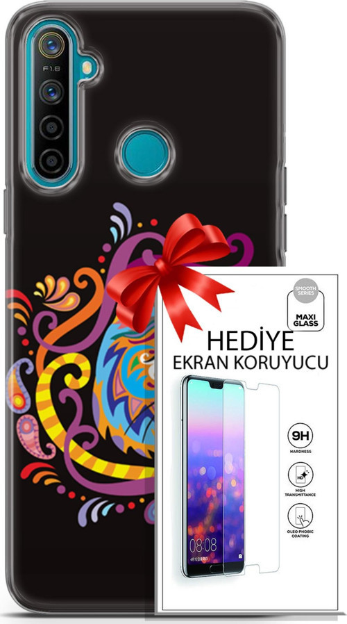 Realme 5İ Kılıf Orijinal Seri Scotish-British 02 Yerel Kedi Kapak Ve Ekran Koruyucu