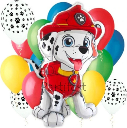 Paw Patrol Balon Seti Paw Petrol Yaş Balon Seti Paw Patrol Doğum Günü Set Paw Patrol Marshlall Chase